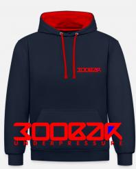 Underpressure Kontrasthoodie L | Marine/Rot