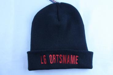 Mütze mit Wunschtext bestickt 