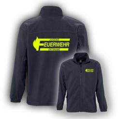 Fleecejacke JF02 Schwarz | S | Neongrün | Keine (inkl.)