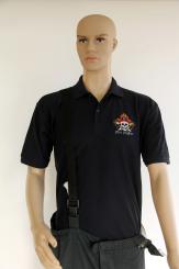Polo Shirt mit Stick Totenkopf Firefighter 