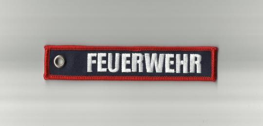 Schlüsselanhänger Feuerwehr blau 