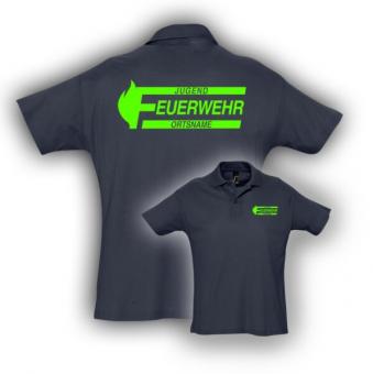 Poloshirt JF02 Rot | S | Neongelb | Stick (+15,00€) | Keine (inkl.)