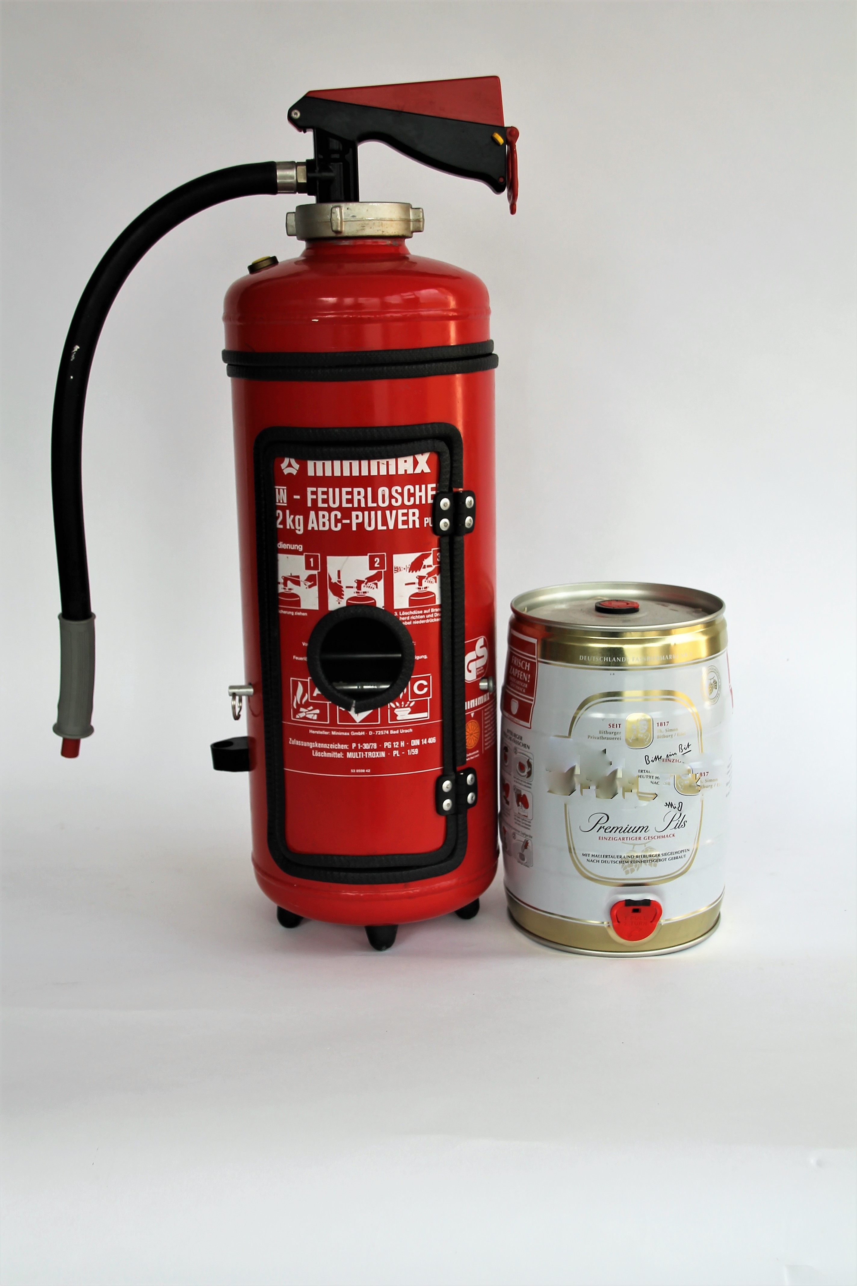 Upcycling Feuerlöscher Bierfaß